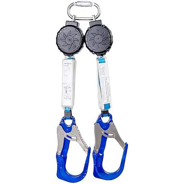 KIWDZFU 6 ft. Self Retracting Lifeline Fall Arrest Safety Lanyard External Shock Absorber Construction Roofing Protection