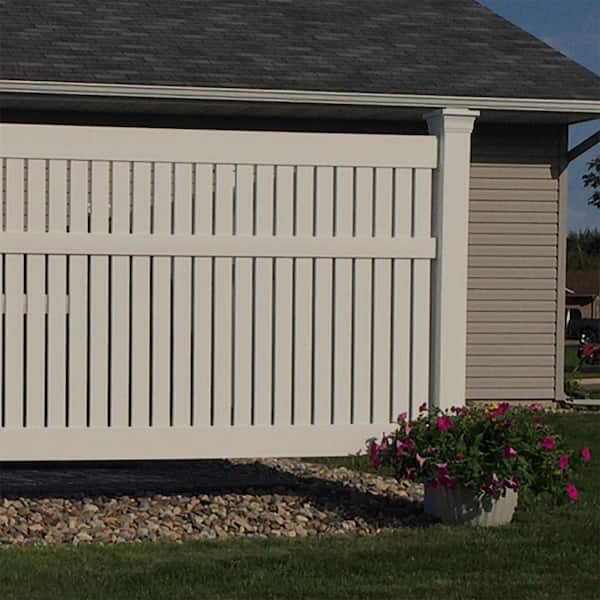 Huntington 6 ft. H x 6 ft. W Tan Vinyl Semi-Privacy Fence Panel Kit