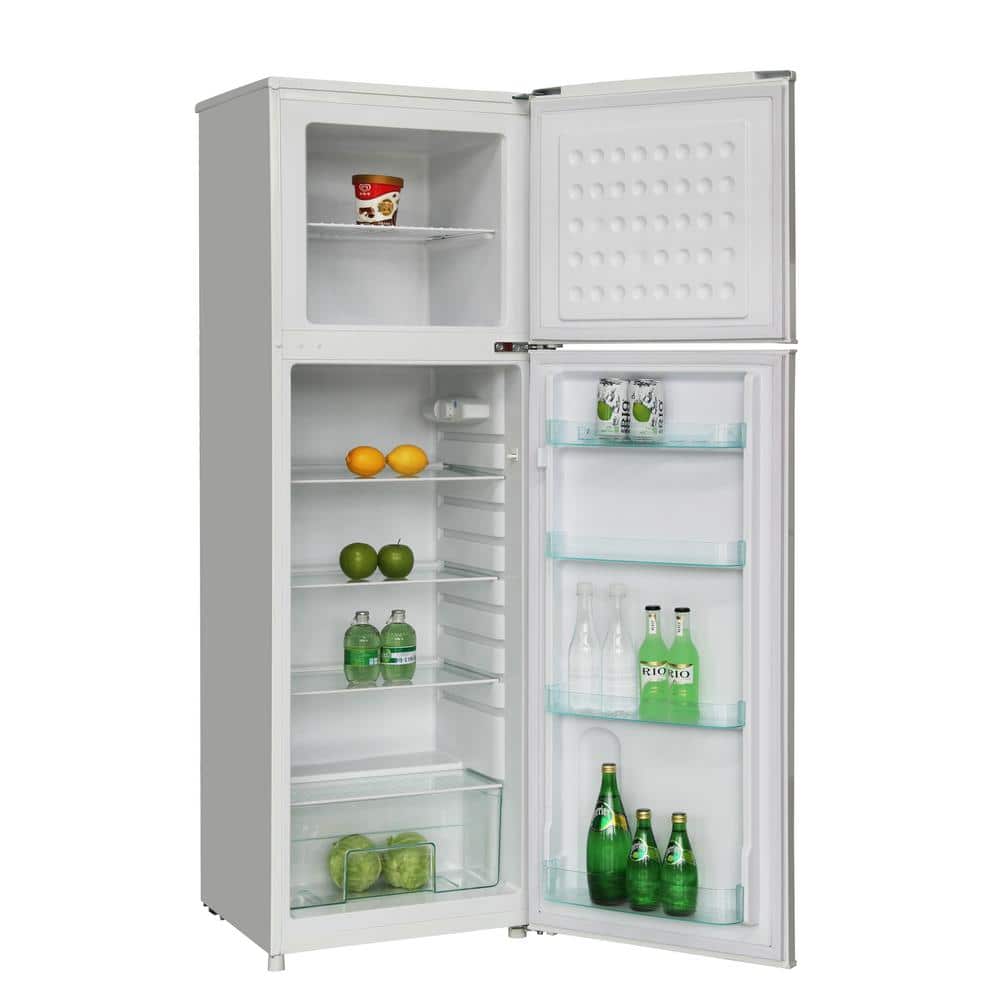 Compact White Energy Star Bottom Freezer Refrigerator