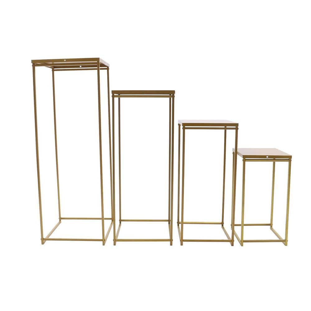 YIYIBYUS 39.37 in. Tall Indoor/Outdoor Gold Metal Vases Stand Plant Stand  (1-Tiered) OT-ZJGJ-5159 - The Home Depot