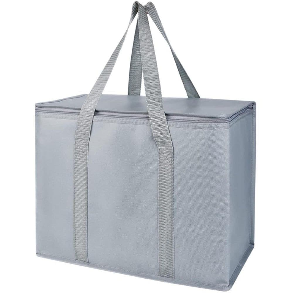 31 qt. XL Large Insulated Trunk Organizer Grocery Cooler Bags Reusable Grey Zipped Foldable Holds 24 Bottles 4 Pack price history on PriceWatchPro