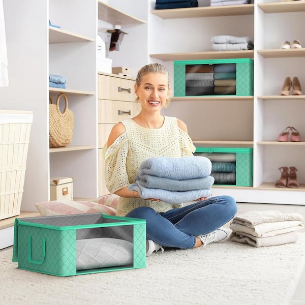 Sorbus Foldable Storage Bag Organizers with Clear Window and