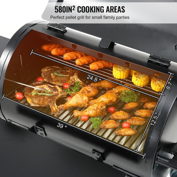 Z Grills Wood Pellet Grill Smoker, 8 in 1 Portable BBQ Grill with Automatic Temperature Control, Foldable Front Shelf, Rain Cover, 459 Sq in Cooking