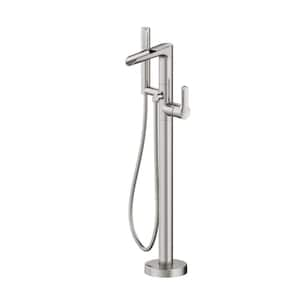 Karina Freestanding Tub Filler in Brushed Nickel