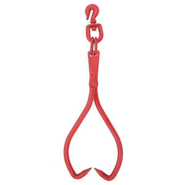 Pure Garden 32 in. Swivel Skidding Tongs-Hook Connects to 3/8 in. Chain for Dragging, Pulling and Lifting Logs, Timber, Brush