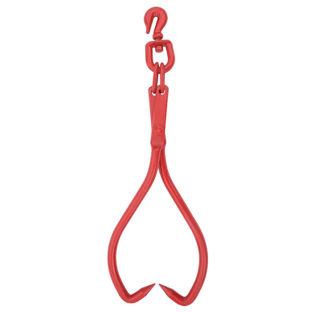Red Painted Steel 17-inch Log Skidding Tongs