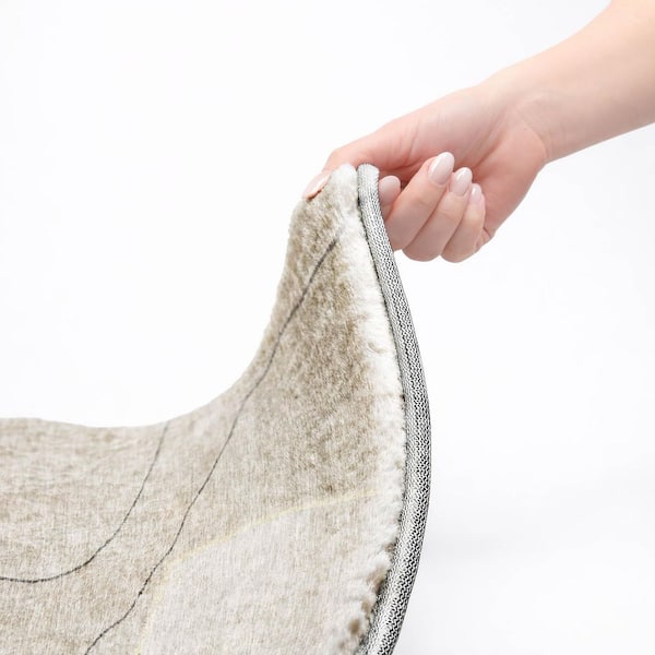 Dream Shag Premium Machine Washable Abstract ADS672 Beige 9 ft. x 12 ft. Area Rug