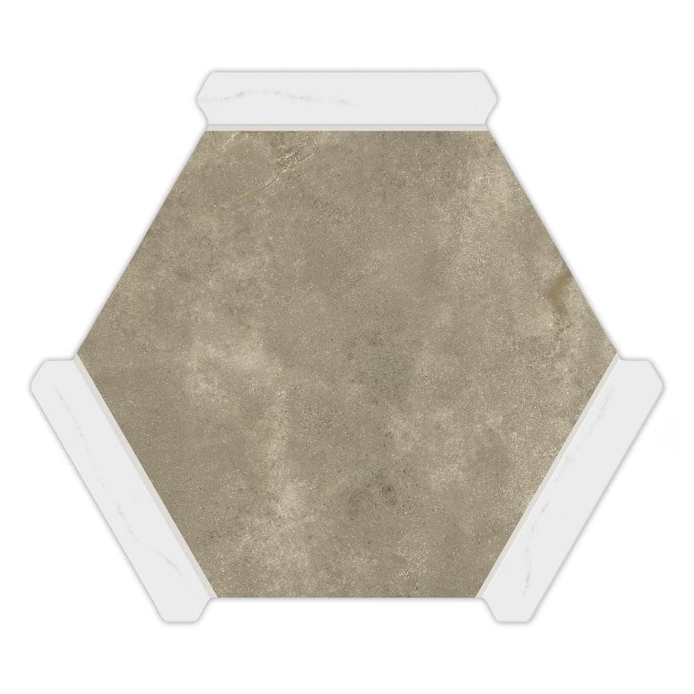 Marcotto Panal Terra with Calacatta Gold Picket 8-5/8 in. x 9-7/8 in. Porcelain Floor and Wall Take Home Tile Sample price history on PriceWatchPro