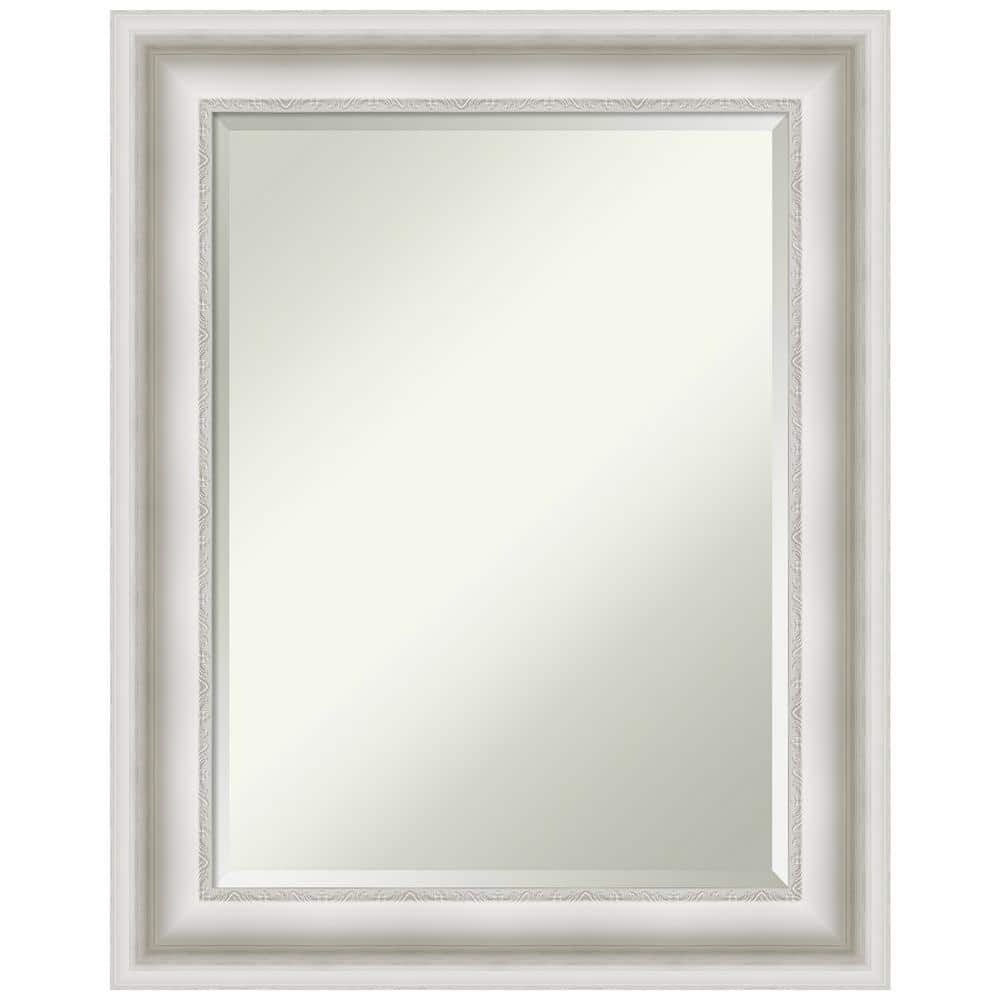 Amanti Art Parlor 23.5 in. x 29.5 in. Modern Rectangle Framed White Bathroom  Vanity Mirror DSW5343298 The Home Depot