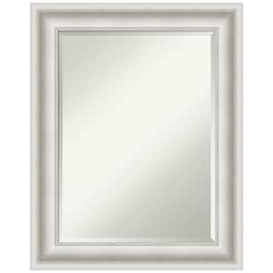 Parlor 23.5 in. x 29.5 in. Modern Rectangle Framed White Bathroom Vanity Mirror