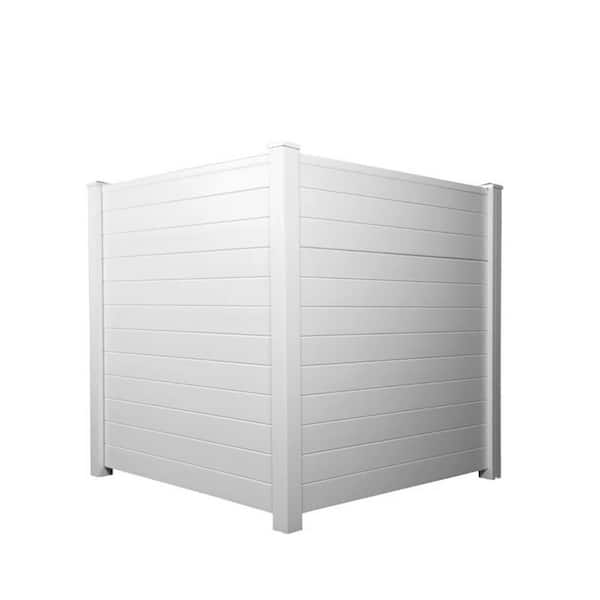 Unbranded Horizontal Stripe Vinyl Privacy Fence Panel 48 x 48 in.