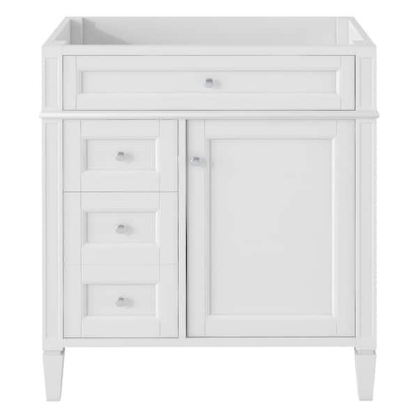 Tenleaf 29.30 in. W x 18.20 in. D x 33.00 in. H Bath Vanity Cabinet without Top in White Unassembled