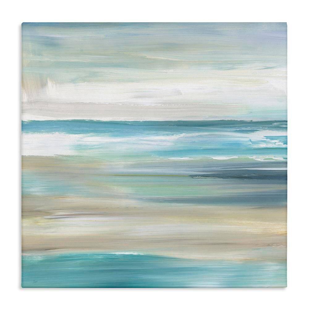 Abstract Beach Sand Ocean Waves by Nan Unframed Graphic Art Print Coastal 30 in. x 30 in. price history on PriceWatchPro