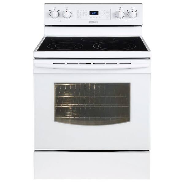 Samsung 5.9 cu. ft. Electric Range with Self-Cleaning Convection Oven in White