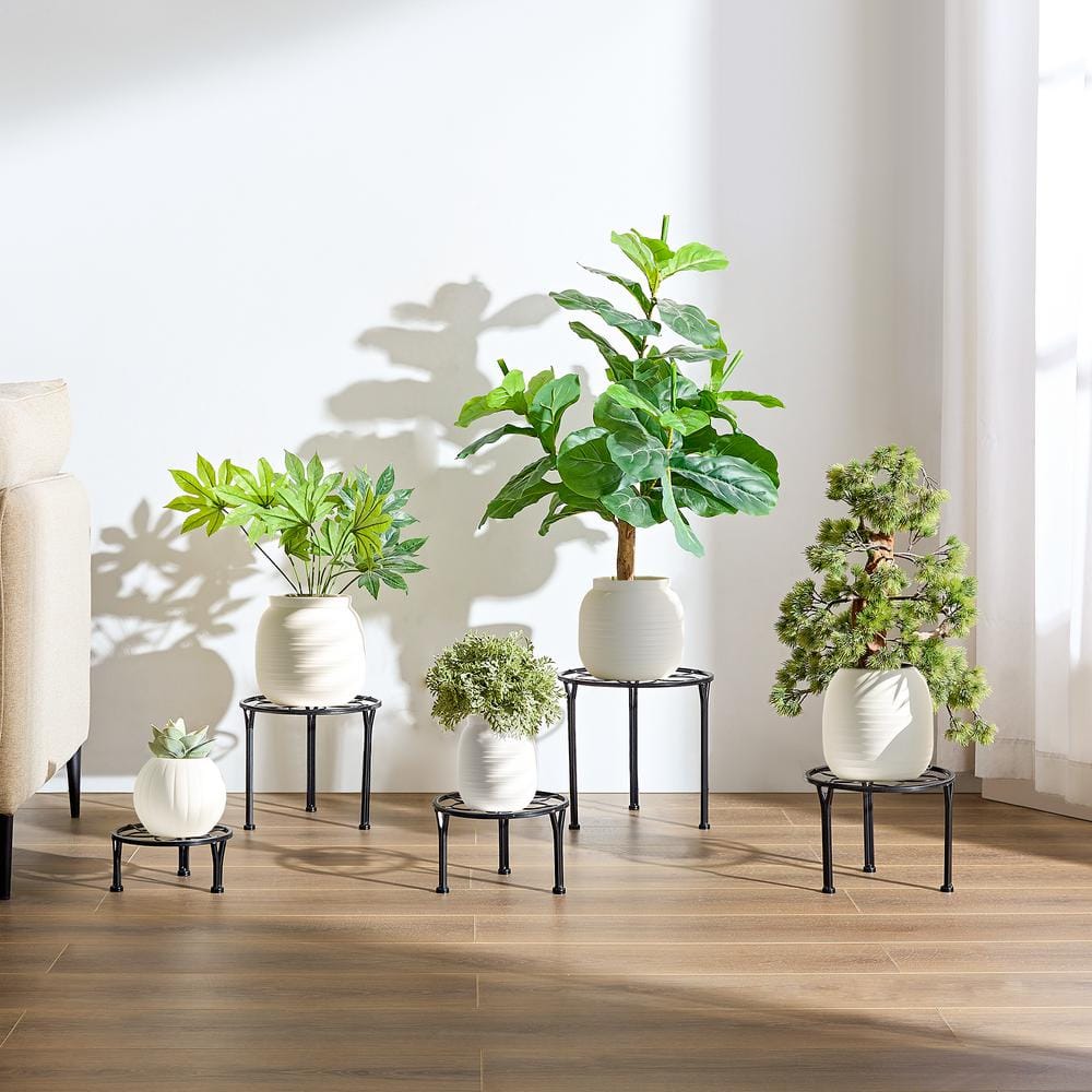 Aazon.co: VECELO Etal Plant Stands Set Of 5, Ultiple Heavy Duty