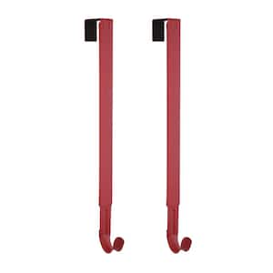 15.75 in. Red Metal Adjustable Wreath Hanger (2-Pack)