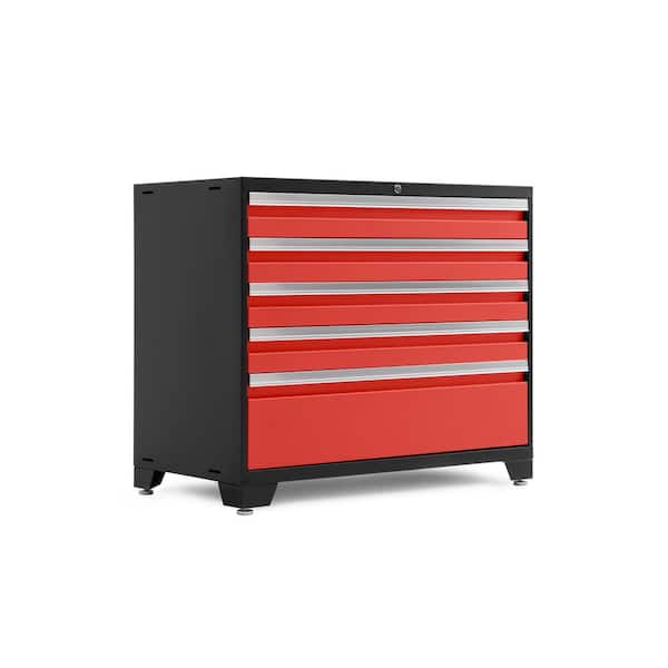 NewAge Products Pro Series 42 in. W x 37.5 in. H x 22 in. D 18-Gauge Steel Garage Tool Drawer Cabinet in Red