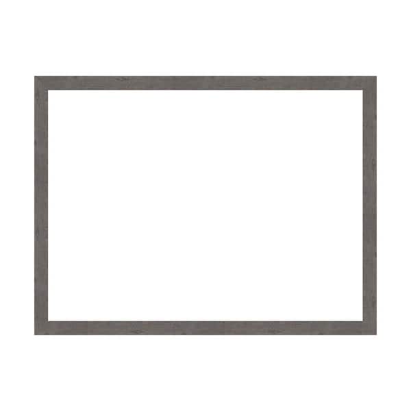 Amanti Art Mirror Makeover Rustic Plank Grey Narrow 49.25 in. W x 37.25 in. H Bathroom Mirror Frame Border Kit-Fits a 48x36 Mirror