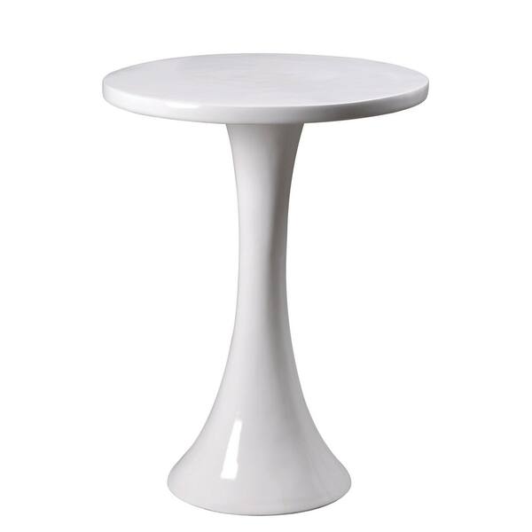 Kenroy Home Snowbird White End Table