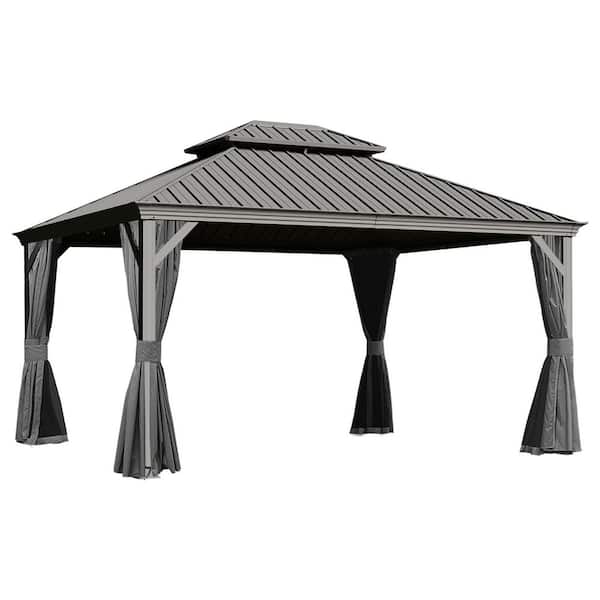 domi outdoor living 13 ft. x 15 ft. Hardtop Gazebo with Steel