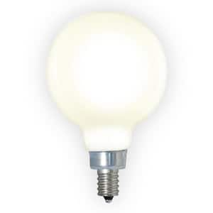 40-Watt Equivalent Dimmable (E12) Candelabra Screw Base Milky Filament G16 LED Light Bulb, 3000K (4-Pack)