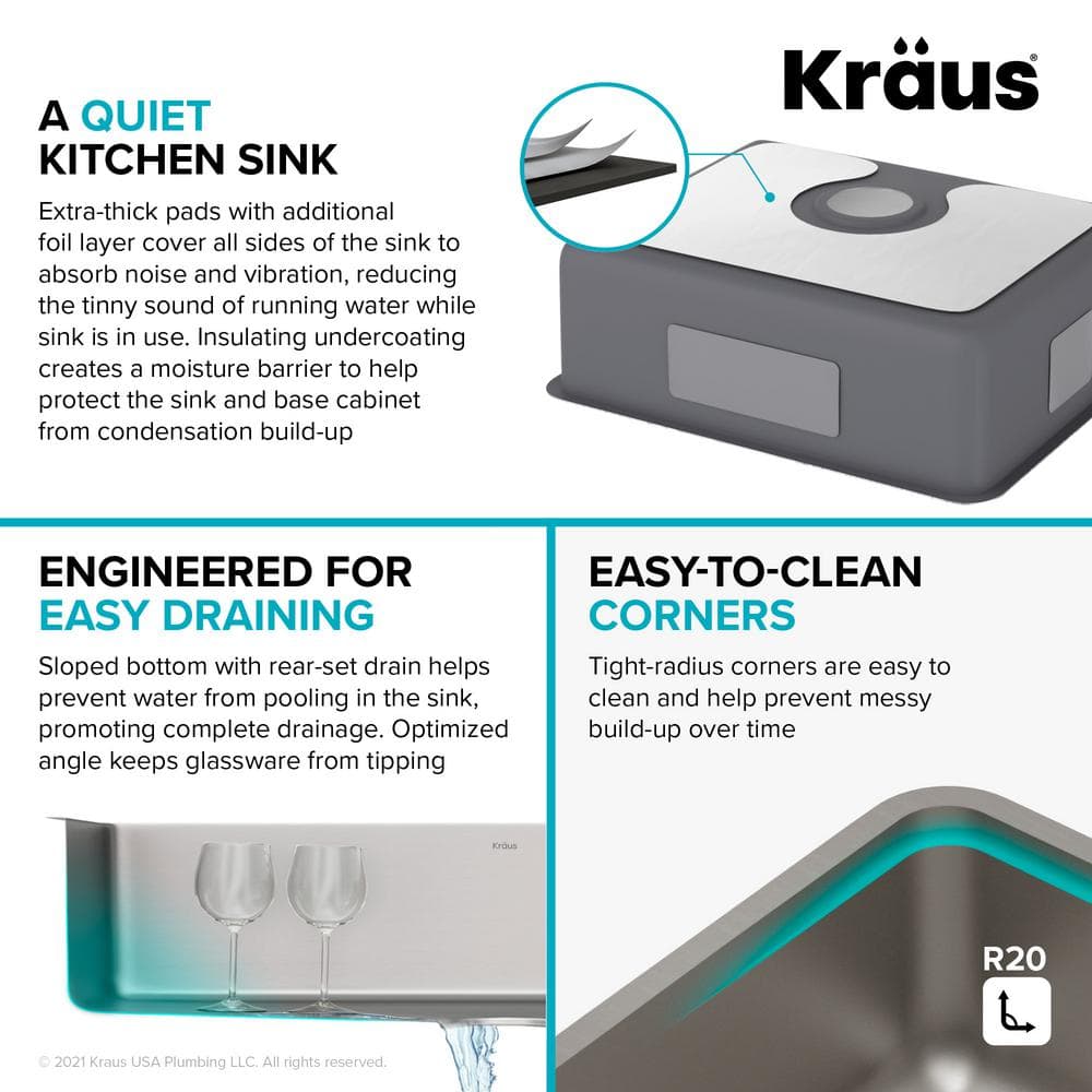 21-Inch Stainless Steel Single Bowl Drop-In Kitchen Sink