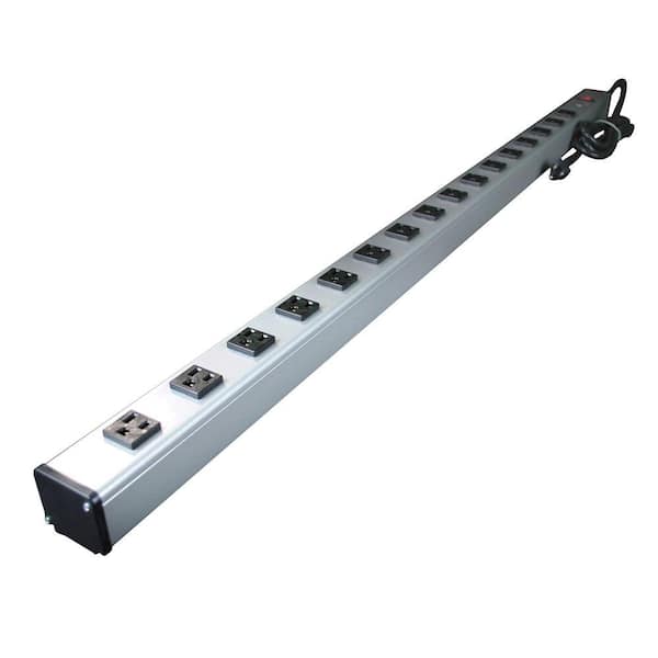 Legrand Wiremold 8-Outlet 15 Amp Industrial Surge Power Strip with Lighted On/Off Switch and 6 ft. Cord