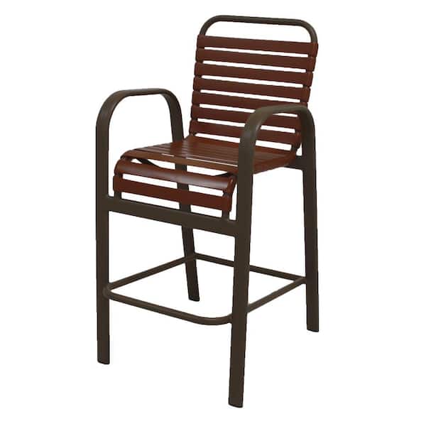 Marco Island Brownstone Commercial Grade Aluminum Bar Height Patio Dining Chair With Saddle Vinyl Straps 3270 S S The Home Depot Marco Island Brownstone Commercial Grade Aluminum Bar Height Patio Dining Chair With Saddle Vinyl Straps 3270 S S The Home Depot