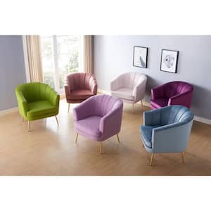 Endel Pink Velvet Accent Chair