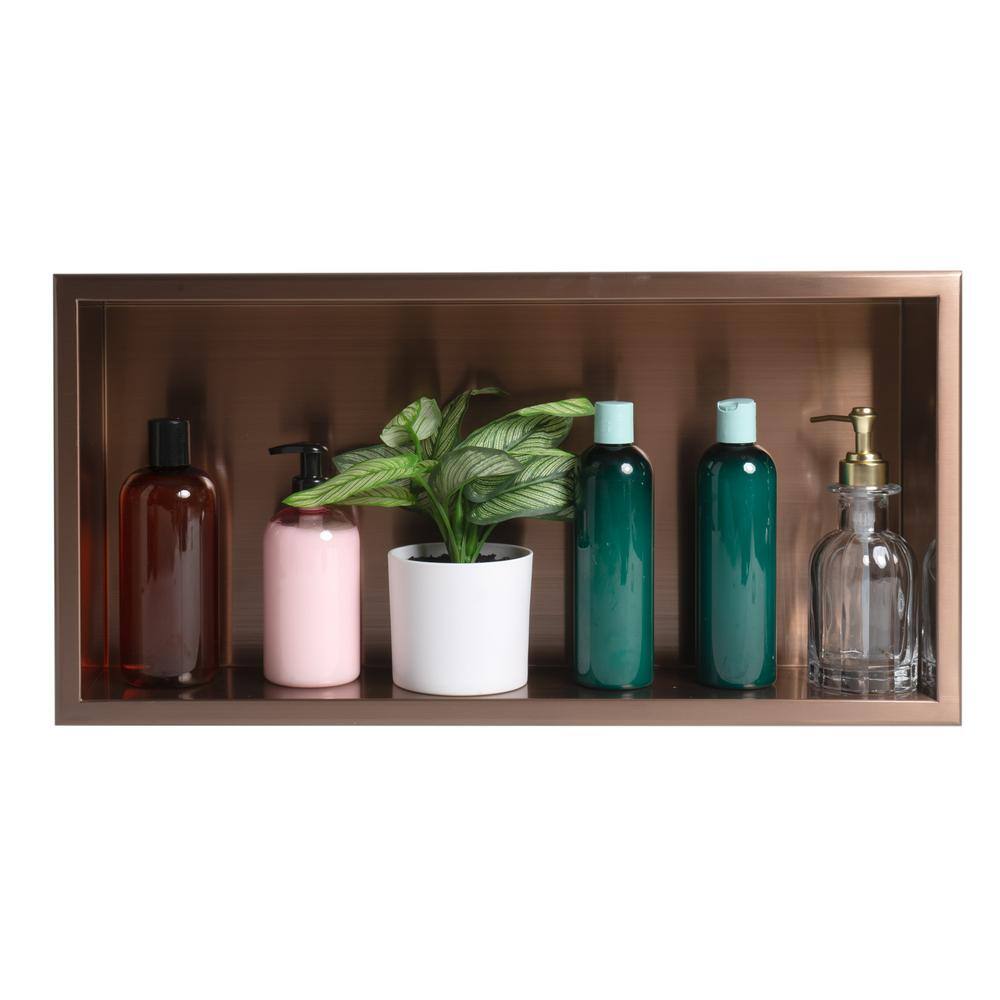 Brushed Copper Stainless Steel Wall Mount Shower Niche