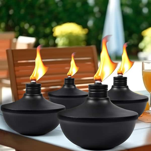 Misopily 24 oz Metal Tabletop Citronella Torch Lights with