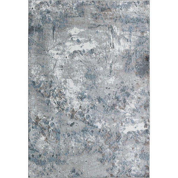 Rugs America Ivida Dakota Shadow 8'x10' Vintage Gray Area Rug