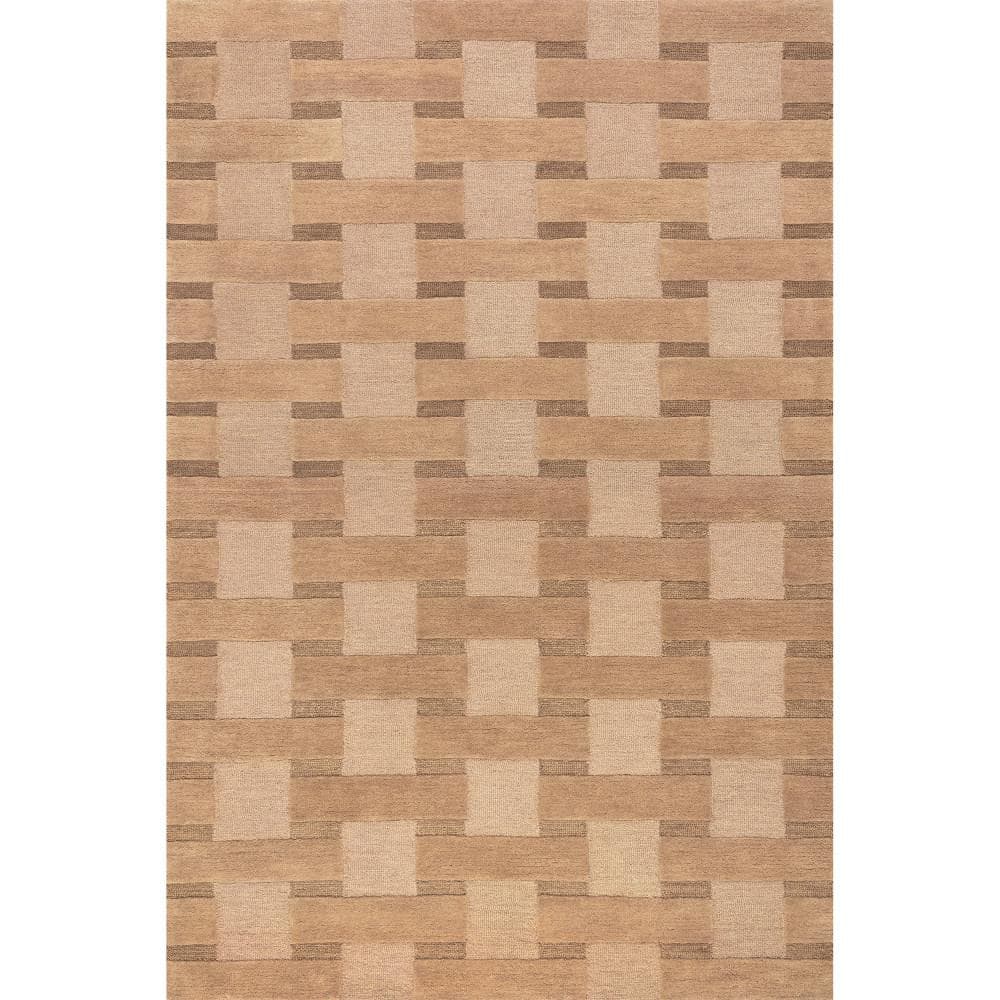 Remy Crosshatch Wool Brown 5 ft. x 8 ft. Indoor/Outdoor Patio Rug price history on PriceWatchPro