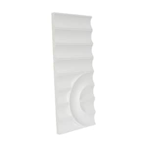1/2 in. D x 9-7/8 in. W x 4 in. L Valley Loop Primed White Polyurethane 3D Wall Covering Panel Moulding Sample