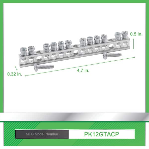 Square D 12 Terminal Ground Bar Kit for QO/Homeline
