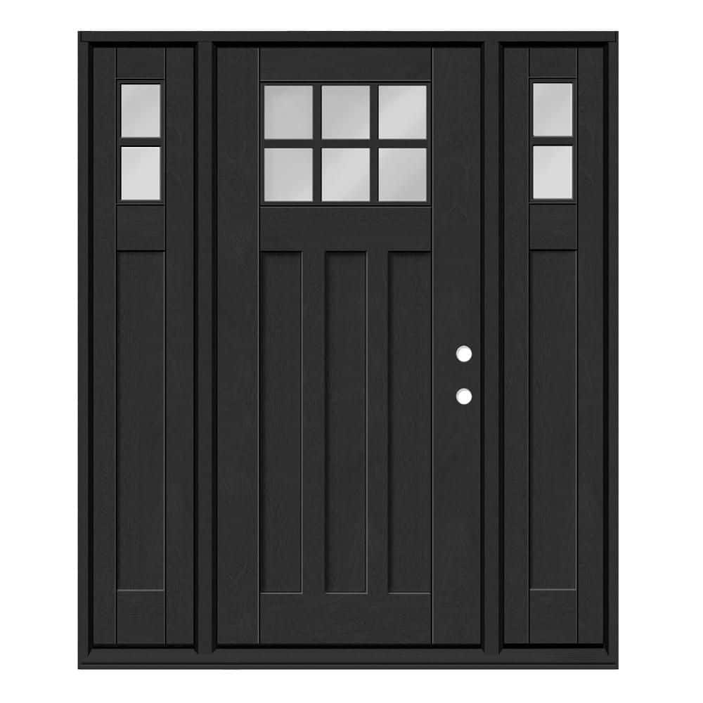 Regency 64 in. x 80 in. 6L Toplite Clear Glass LHIS Onyx Mahogany Fiberglass Prehung Front Door w/ 12in.SLs_6in.Jamb price history on PriceWatchPro