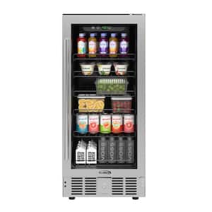 3 cu. ft. Mini Fridge with Glass Door in Black without Freezer
