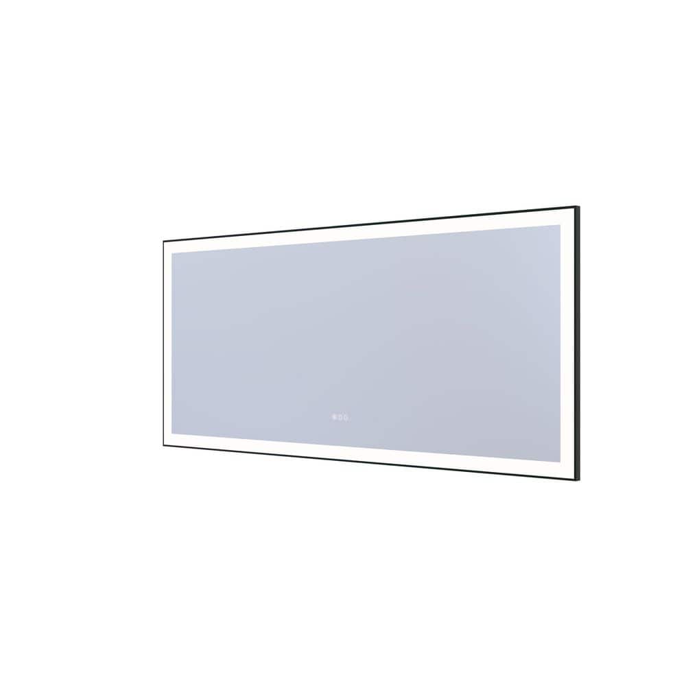 72 in. W x 36 in. H Rectangular Black Framed Wall Bathroom Vanity Mirror with Backlit Front Light, Dimmable price history on PriceWatchPro