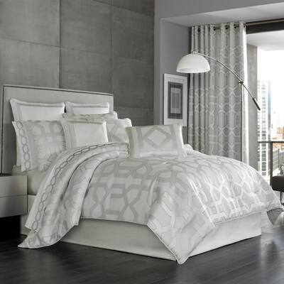 Kennedy 4 Piece Sterling Queen Comforter Set 2048148qcs The Home Depot 4 Piece Sterling Queen Comforter Set, Silver And Black King Size Bedding