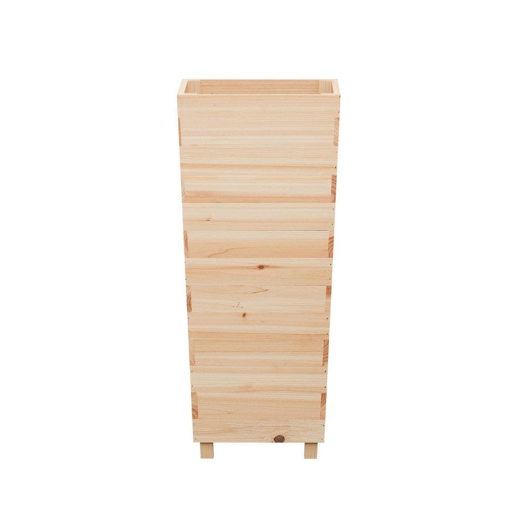 "Natural Wood Tapered Planter Box 24""H x 10""D x 10""W Sturdy Garden Box for Outdoor Indoor Planting" price history on PriceWatchPro