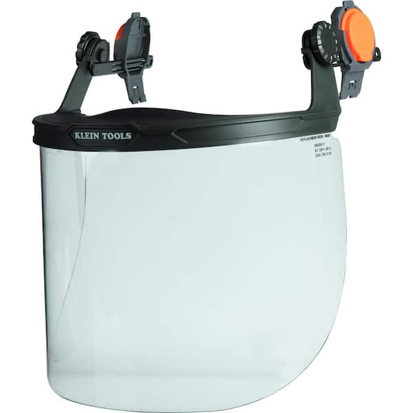 Klein Tools Face Shield, Clear, Full Brim Hard Hat