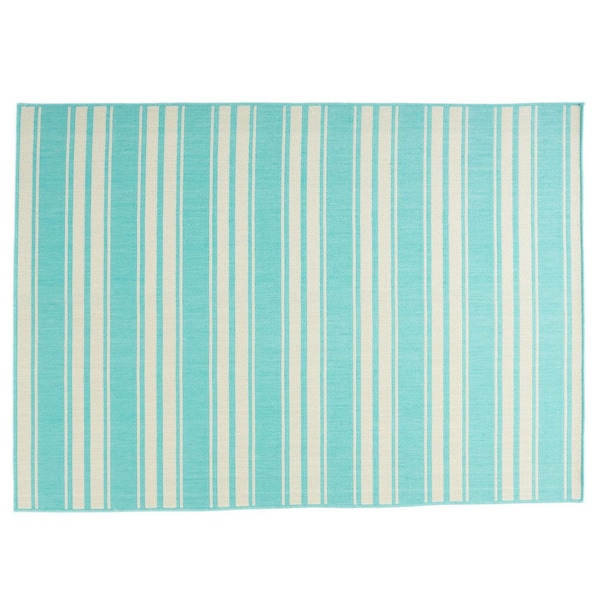 1 ft. Round 1802G 5 ft. 3 in. x 7 ft. Rug in Teal Area Rug