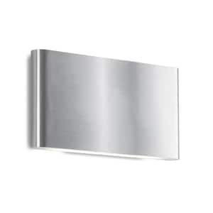 Slate 10 in. 1 Light 26-Watt Brushed Nickel Integrated LED Wall Sconce