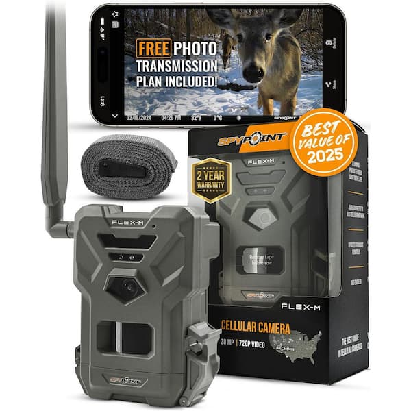 Flex-M Cellular Trail Camera-28MP, 720p, Night Vision, Motion Activated, LTE, IP65