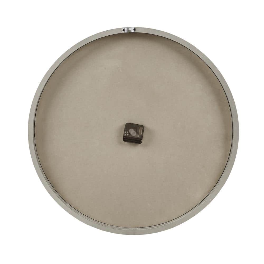 Madison Park Mason 23.6" Gray Metal and Wood Wall Clock