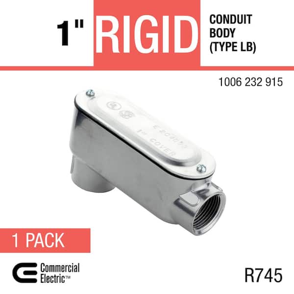 Commercial Electric 1 in. Rigid Metal Conduit (RMC) Threaded Conduit ...