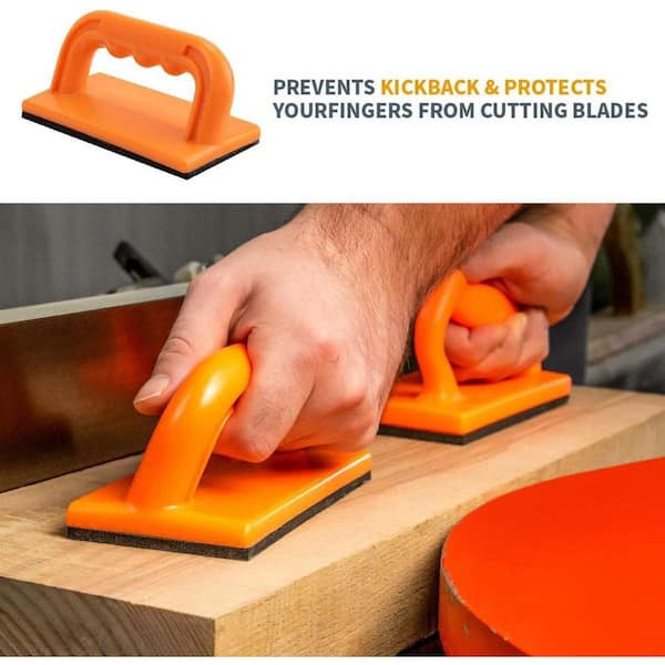 Table Saw Dust Collector Bag Fits 10in. Table saws w/2.5 in. Dust Port and Safety Push Block & Push Stick Set (5-Pieces)