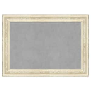 Country White Wash 28 in. x 20 in. Framed Magnetic Board