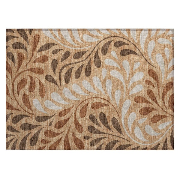 Chantille Machine Washable Indoor/Outdoor Abstract ACN2411 Copper 2 ft. x 3 ft. Accent Rug