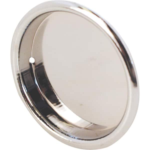 Prime-Line 2 in. Round Chrome Plated By-pass Door Pull Handle (2-pack)